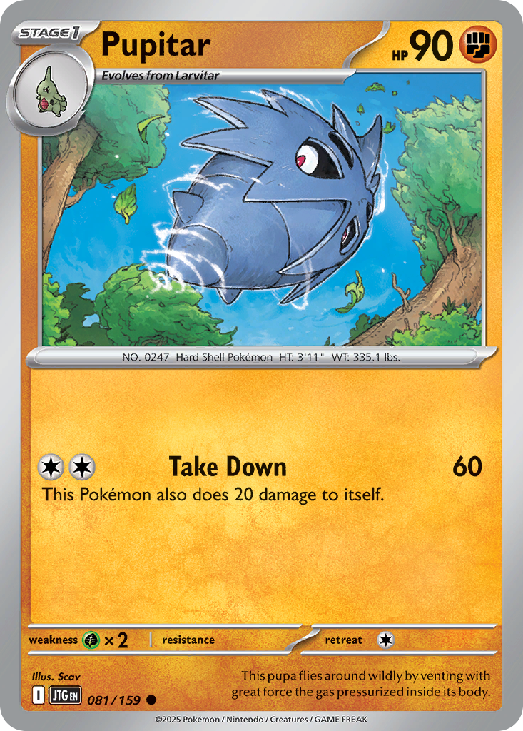 Pupitar Journey Together #81 Pokemon Near Mint