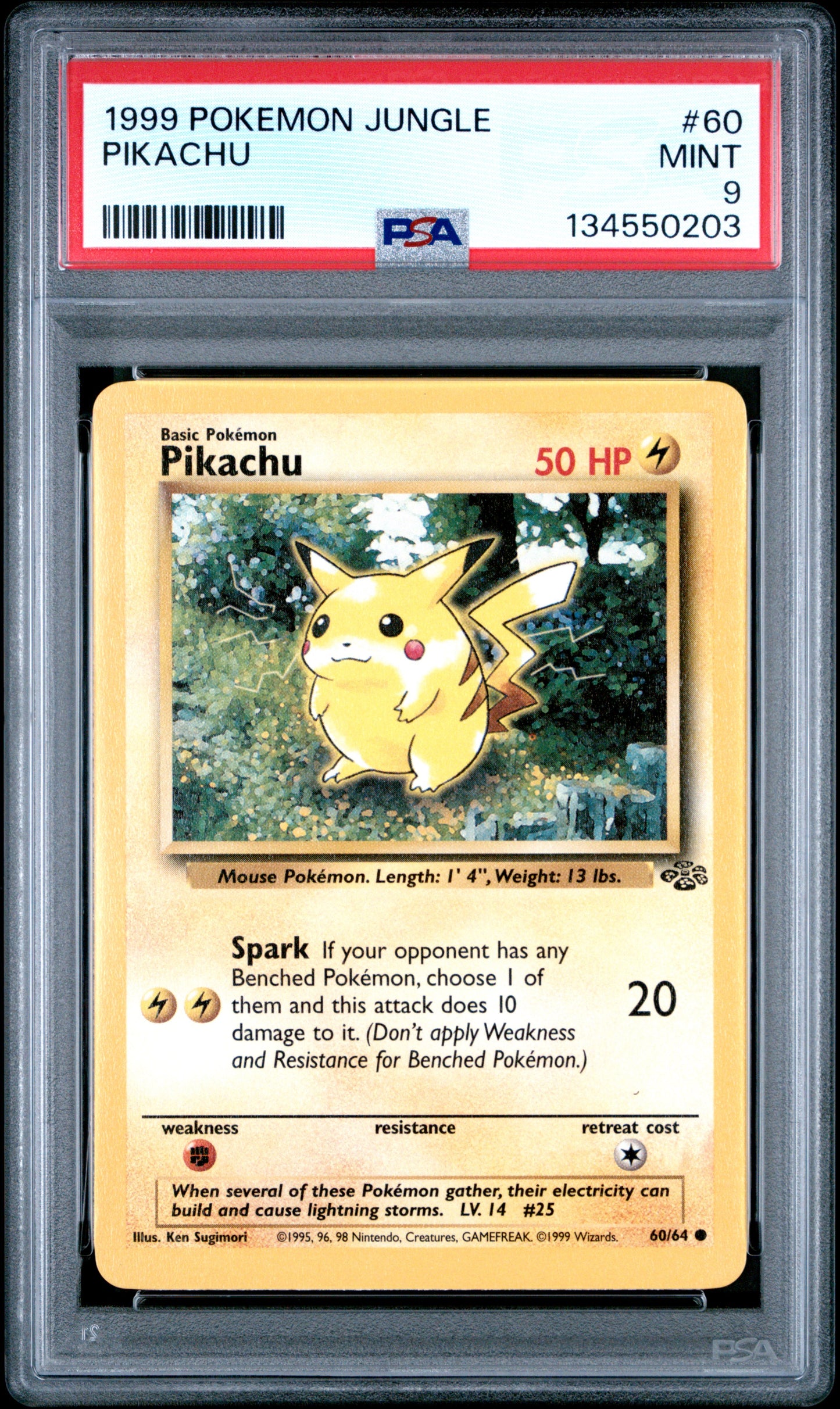 Pikachu 60/64 Jungle 1999 PSA 9