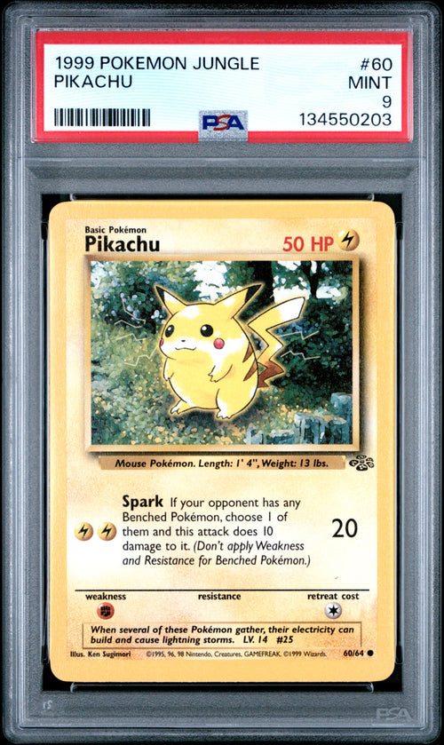 Pikachu 60/64 Jungle 1999 PSA 9