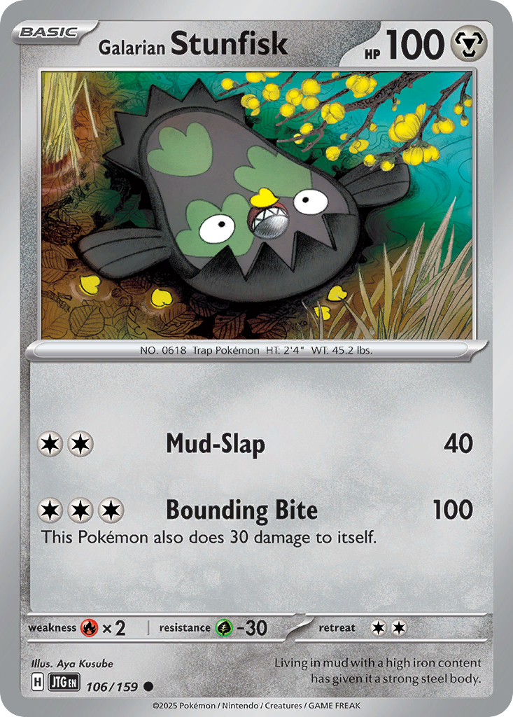 Galarian Stunfisk Journey Together #106 Pokemon Near Mint