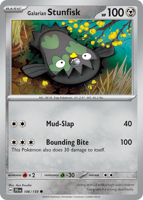 Galarian Stunfisk Journey Together #106 Pokemon Near Mint