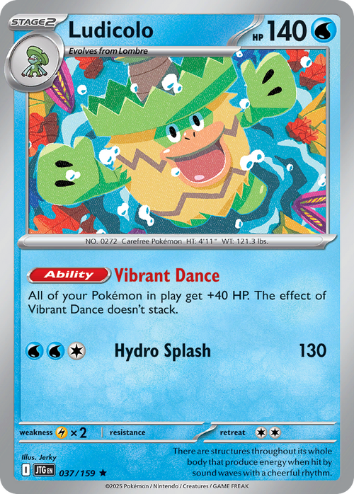 Ludicolo Journey Together #37 Pokemon Near Mint Foil