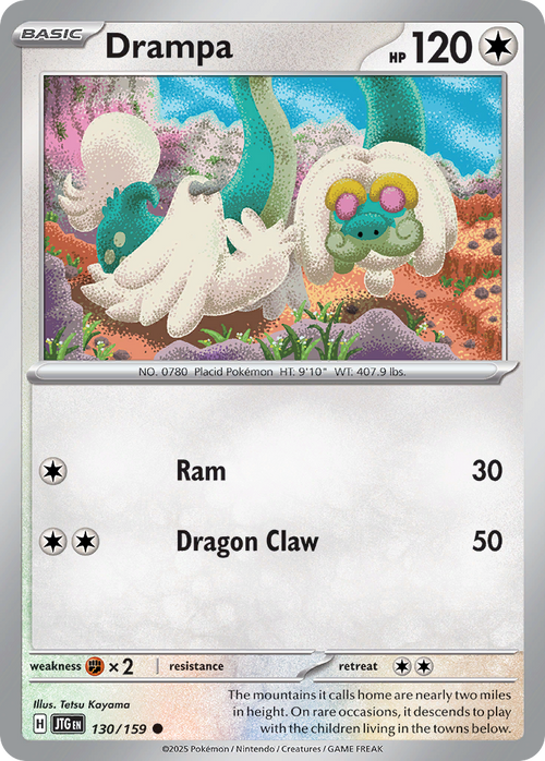 Drampa Journey Together #130 Pokemon Near Mint