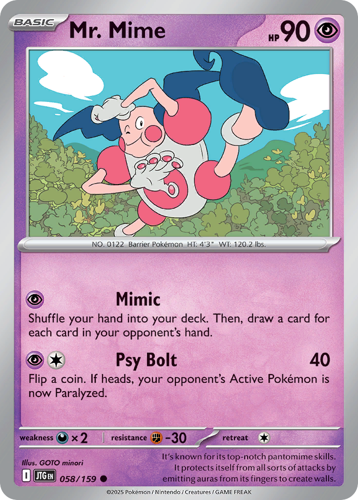 Mr. Mime Journey Together #58 Pokemon Near Mint