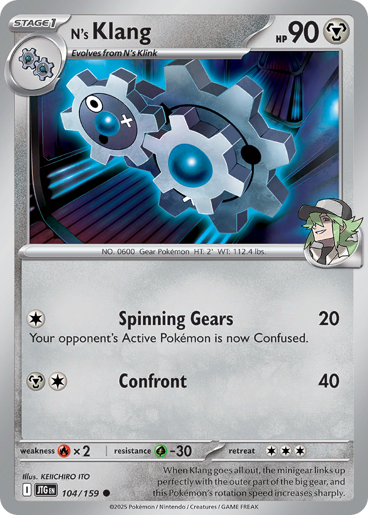 N's Klang Journey Together #104 Pokemon Near Mint Foil