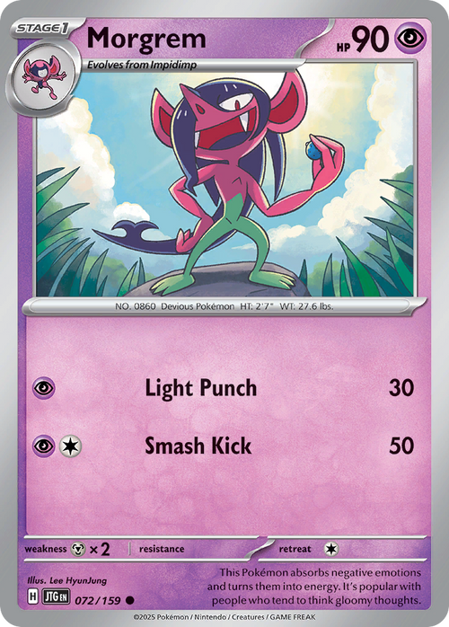 Morgrem Journey Together #72 Pokemon Near Mint Foil